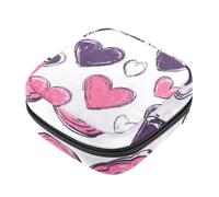 Borsa per assorbenti igienici, borsa mestruale per ragazze adolescenti, sacchetti con cerniera per tampone, borsa per mestruazioni femminili a forma di cuore di San Valentino