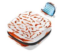 Borsa per assorbenti igienici, borsa mestruale per ragazze, da viaggio, grande capacità, organizer per assorbenti igienici, motivo polipo, cuore, Colore 8, 4.7x6.6x6.6 in/12x17x17 cm