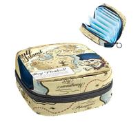 Borsa per assorbenti igienici, borsa per coppette mestruali, organizer per assorbenti mestruali, organizer per donne e ragazze, mappa del tesoro dell'isola del tesoro
