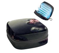 Borsa per assorbenti igienici, borsa per coppette mestruali, organizer per assorbenti mestruali, organizer per donne e ragazze, pietre calde nere