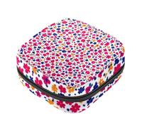 Borsa per assorbenti igienici, borsa per il primo ciclo mestruale per donne e ragazze, sacchetto per coppetta mestruale, colorato motivo floreale ditsy fiore floreale femminile mestruazioni borse
