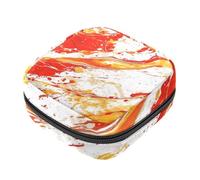 Borsa per assorbenti igienici, borsa per il primo ciclo mestruale per donne e ragazze, sacchetto per coppetta mestruale, supporto per tamponi mestruali femminili con texture in marmo giallo rosso