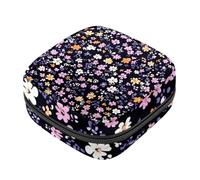 Borsa per assorbenti igienici, borsa per il primo ciclo mestruale per ragazze e donne, sacchetto per coppetta mestruale, colorato fiore ditsy senza cuciture femminile mestruazioni borse porta tamponi