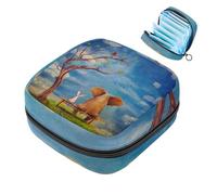 Borsa per assorbenti igienici, borsa per il primo periodo della mappa del basket acquatico per ragazze e donne, sacchetto per coppette mestruali femminili borse per tamponi mestruali Holde,