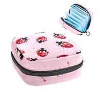 Borsa per assorbenti igienici, borsa per le mestruazioni per ragazze adolescenti, coccinelle, borsa portatile per mestruazioni con cerniera, borsa per assorbenti igienici, porta tamponi per borsa