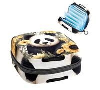 Borsa per assorbenti igienici, borsa portatile per coppette mestruali, borsa per il primo ciclo mestruale per donne e ragazze, panda in girasole-252 portamonete imbottito con cerniera