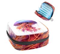 Borsa per assorbenti igienici con cerniera, morbida borsa per assorbenti mestruali, Jellyfish-605, borsa per assorbenti igienici, borsa porta tamponi