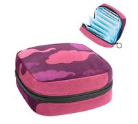 Borsa per assorbenti igienici, con motivo tramonto per il primo periodo, borsa per ragazze e donne, per coppette mestruali femminili, Multicolore 2, 4.7x6.6x6.6 in/12x17x17 cm