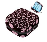 Borsa per assorbenti igienici con sfondo blu, con unicorno, cuore, stella, magico, bianco, grande, con cerniera, per assorbenti mestruali, per ragazze e donne, Multicolore 06, 4.7x6.6x6.6 in/12x17x17