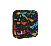 Borsa per assorbenti igienici, con stampa di libellula, borsa portatile con cerniera per donne e ragazze