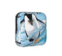 Borsa per assorbenti igienici, con stampa di pinguini carini, con cerniera, per donne e ragazze