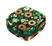 Borsa per assorbenti igienici da donna, grande capacità mestruale, borsa per assorbenti mestruali, borsa per il periodo mestruale a forma di quadrifoglio di San Patrizio, borse per il ciclo mestruale,