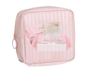 Borsa per assorbenti igienici, organizer per assorbenti mestruali, compatto e supporto per assorbenti per donne e ragazze, custodia per tamponi, 10 x 4 x 10 cm, bianco, rosa, marrone