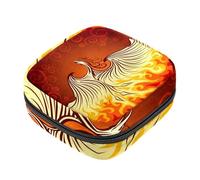 Borsa per assorbenti igienici, Phoenix Bird Burning First Period Kit Bag per ragazze e donne, sacchetto per coppetta mestruale Femminile Borse per tamponi mestruali Holde, Multicolore 1, 4.7x6.6x6.6