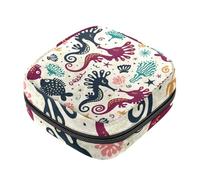 Borsa per assorbenti igienici, Phoenix Bird Burning First Period Kit Bag per ragazze e donne, sacchetto per coppetta mestruale Femminile Borse per tamponi mestruali Holde, Multicolore 8, 4.7x6.6x6.6
