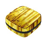 Borsa per assorbenti in bambù con foresta dorata, borsa per assorbenti mestruali, portatile, con cerniera, per adolescenti, ragazze, donne e donne