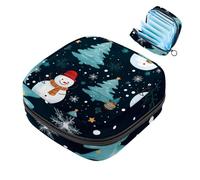 Borsa per assorbenti mestruali con cerniera per assorbenti igienici, per donne e ragazze (motivo Merry Christmas), Colore 5, 4.7x6.6x6.6 in/12x17x17 cm