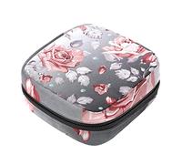 Borsa per assorbenti mestruali con rose pastorali, portatile, con cerniera, per adolescenti, ragazze, donne, donne
