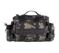 Borsa per attrezzatura da pesca, , impermeabile, portatile, con cinghie regolabili, borsa per attrezzi imbottita con portacanna, attrezzatura da pesca mimetica per acqua salata o acqua dolce, b