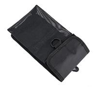 Borsa per attrezzatura subacquea, 20 x 13 x 7,3 cm, bobina per immersioni subacquee con moschettone e porta boa di sicurezza, borsa a rete con anello a D (nero)