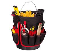 Borsa Per Attrezzi A Secchio - Borsa Da Cintura Per Multifunzione 31x20x23 Cm Con Tasche Multiple, Da Giardino In Tessuto Oxford Rinforzato | Soluzione Per Riporre Gli Attrezzi Per L