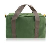 Borsa per attrezzi, ampia borsa per attrezzi in tela, resistente, piccola borsa per attrezzi, organizer per riporre chiavi inglesi (verde militare, S/30 cm)