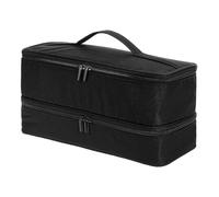 Borsa per attrezzi cosmetici | Custodia per il trasporto per strumenti per capelli | Borsa per bigodini | Borsa portaoggetti portatile a doppio strato per valigetta da trasporto, borsa per accessori
