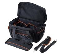 Borsa per attrezzi da 43,2 cm, resistente, di grande capacità, per elettricisti, organizzazione del potere, borsa per attrezzi con manico ergonomico