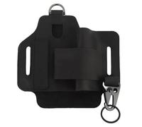 Borsa per attrezzi da cintura Borsa per attrezzi da cintura portatile multifunzionale in pelle Costruzione in pelle resistente per progetti di riparazione di avventure all'aria (Nera)