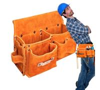 Borsa per Attrezzi da Elettricista | Capienza Elevata in Pelle Bovina con Tasche Organizzatore | Cintura Multiuso Per Lavori Edili Giardinaggio Pesca Elettricista