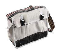 Borsa per attrezzi da elettricista, in tela resistente, organizer da officina con tracolla regolabile, cintura portante inferiore per stabilità, per la lavorazione meccanica del legno