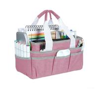 Borsa per attrezzi da giardino e aula - Borsa per attrezzi resistente con tasche, organizer in tessuto Oxford impermeabile per kit da cucito, forniture artistiche e contenitore per insegnanti (E)