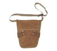 Borsa per attrezzi da giardino in tela cerata con 8 tasche, resistente e impermeabile, per cesoie e guanti, tracolla regolabile marrone, 30 x 15 cm (marrone)