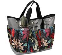 Borsa per attrezzi da giardino, in tela resistente, organizer per la casa, kit di attrezzi da giardinaggio (fiori)