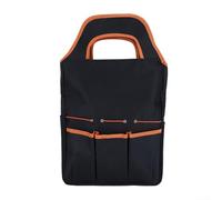 Borsa per attrezzi da giardino resistente realizzata in tessuto Oxford 600D con tasche spaziose e maniglia per il trasporto facile (arancione)