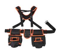 Borsa per attrezzi elettricista Borsa per attrezzi multitasca regolabile in vita con spallacci resistenti con accessori per elettricisti Falegnami Operai edili Poliestere 1680D