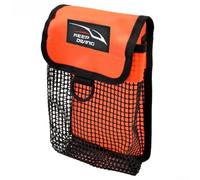 Borsa per attrezzi in rete per immersioni subacquee con design facile da svuotare e clip resistente, adatta per riporre PMI e mulinelli da immersione (arancione)
