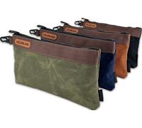 Borsa per Attrezzi in Tela Cerata con 4 Scomparti - Resistente con Cerniera, 30,5 cm