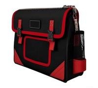 Borsa per attrezzi in tela di grande capacità, con tracolla regolabile e base a doppio strato per riporre oggetti in modo sicuro in tessuto Oxford, per uso professionale in officina