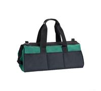 Borsa per attrezzi in tessuto 1680D, impermeabile, resistente, con grande capacità e sei tasche esterne per utensili elettrici e meccanici, include tracolla (45,7 cm)