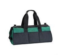 Borsa per attrezzi in tessuto 1680D, impermeabile, resistente, con grande capacità e sei tasche esterne per utensili elettrici e meccanici, include tracolla (50,8 cm)