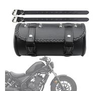 Borsa per attrezzi per forcella in pelle per moto, bisaccia per moto | Borsa portaoggetti per forcella moto - Borsa in pelle PU impermeabile, borsa vintage di grande capacità per manubrio della forcel