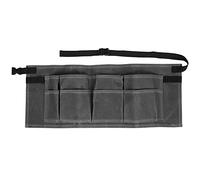 Borsa per attrezzi regolabile da giardino, cintura per attrezzi per la lavorazione del legno con 8 tasche, organizer per riporre attrezzi in tela cerata bagnata per falegnami, (Grigio)