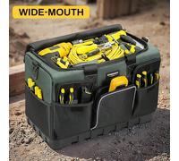 Borsa per attrezzi resistente, borsa per attrezzi da elettricista da 16 tasche per uomo con fondo rigido, per meccanico HVAC, regalo di compleanno per papà, festa del papà