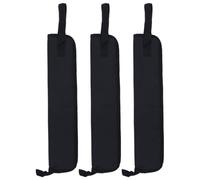 Borsa per Bacchette da Batteria 3 Pezzi, Porta Bastoncini | Tela Nera, Maniglia e Tracolla, Capienza Fino a 8 Bacchette, per Prove Live e Gruppo