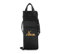 XDrum Drumsticktasca - Borsa Robusta per Bacchette - Scomparti Interni Divisi - Tasca Esterna Applicata - Tracolla Regolabile - Nero