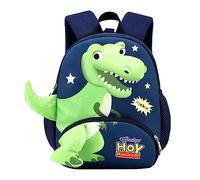 Borsa Per Bambini Scuola Materna Classe Prescolare Cartoon Dinosaur Zaino Walk Borsa Da Scuola Con Corda Borsone A Zaino Gradi 1-6 Viaggio Campeggio Casual Zaino (Green, One Size)