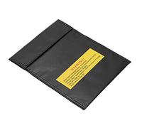 Borsa per Batterie Lipo RC, Ignifuga e Antideflagrante, Ideale per lo Stoccaggio Sicuro della Carica di Batterie di Aeromodelli, 18x23 Cm (BLACK)