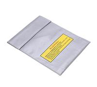 Borsa per Batterie Lipo RC, Ignifuga e Antideflagrante, Ideale per lo Stoccaggio Sicuro della Carica di Batterie di Aeromodelli, 18x23 Cm (SILVER)