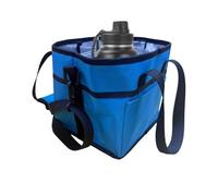 Borsa per bevande in famiglia con 4 scomparti, portabevande per più bicchieri con cinturino regolabile, portabevande per escursioni, passeggiate, sport, viaggi al lavoro, spiaggia, Blu, Siehe